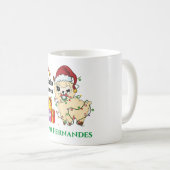 Tasse de café Llama de Noël (Devant droit)