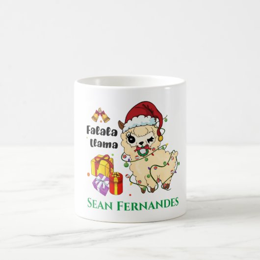 Tasse de café Llama de Noël (Centre)