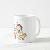 Tasse de café Llama de Noël (Devant droit)