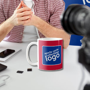 Tasse de café Logo Cartes de Sport Rouge Blanc Ble