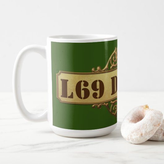 tasse de café "logo L69 designs" (Avec donut)