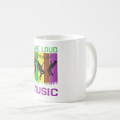 Tasse de café Love Loud Music (Devant droit)