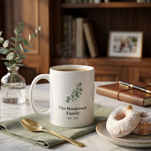 Tasse de café Luxe Silencieux Vert Sauge Famille É