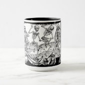 Tasse de café macabre de Danse de squelettes (Centre)