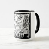 Tasse de café macabre de Danse de squelettes (Devant droit)