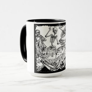 Tasse de café macabre de Danse de squelettes