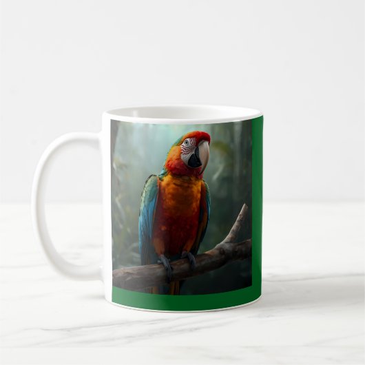Tasse de café Macaw coloré vibrant (Gauche)