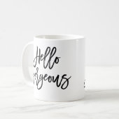 Tasse de café magnifique de manuscrit de brosse (Devant gauche)