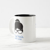 Tasse de café malpropre nerd de cheveux de petit (Devant gauche)