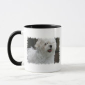 Tasse de café maltaise blanche de chiot (Gauche)