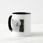 Tasse de café maltaise blanche de chiot (Devant gauche)