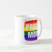 Tasse de café Maman fière du drapeau LGBTQ (Devant droit)
