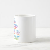 Tasse de café « Manger Dormir Embaucher Répéter » (Centre)
