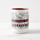 Tasse de café marbrée par survivant d'anévrisme (Centre)