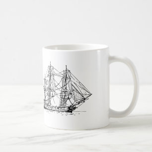 Tasse de café Marin Tall Ships et Ancres de Mer