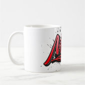 Tasse de café Mary red Heart Graffiti (Gauche)