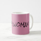 Tasse de café méchante de rose de femme (Devant droit)