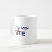 Tasse de café méchante de vote de femmes (Devant gauche)