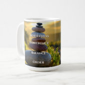 Tasse de café méditative Calme du matin (Devant gauche)