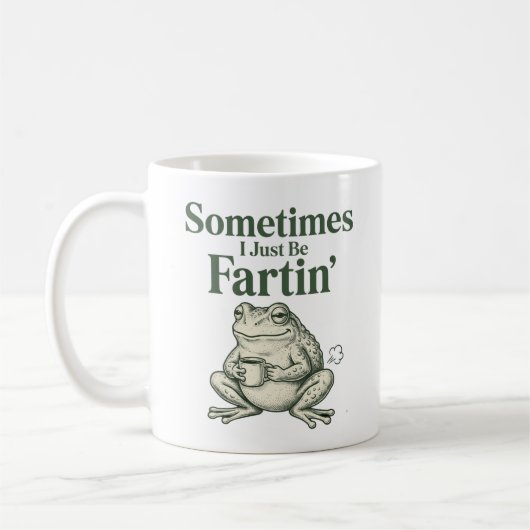 Tasse de café Mème de Grenouille Drôle (Gauche)