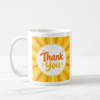 Tasse de café Merci Éclat de Soleil Clair