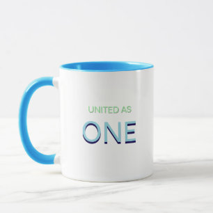 Tasse de café Message d'unité Unis comme un seul