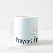 Tasse de café Message Modifiable Prières pour la P (Devant gauche)
