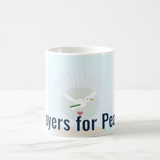Tasse de café Message Modifiable Prières pour la P (Centre)