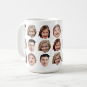 Tasse de café mignonne avec 4 photos de famille pe (Devant gauche)