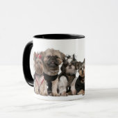 Tasse de café mignonne d'amis de chien (Devant gauche)