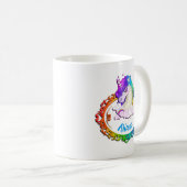 Tasse de café mignonne d'arc-en-ciel nommé fait (Devant droit)