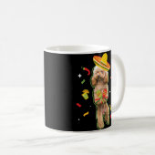 Tasse de café mignonne de caniche de propriétaire (Devant droit)