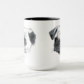 Tasse de café mignonne de carlin (Centre)