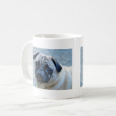 Tasse de café mignonne de carlin de faon (Devant gauche)