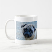 Tasse de café mignonne de carlin de faon (Gauche)
