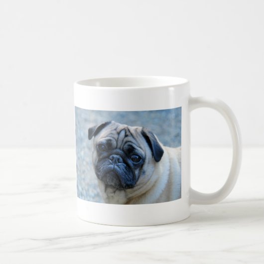 Tasse de café mignonne de carlin de faon (Droite)
