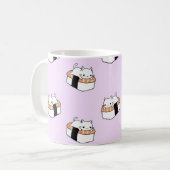 Tasse de café mignonne de chat de sushi (Devant gauche)