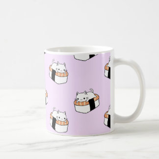 Tasse de café mignonne de chat de sushi