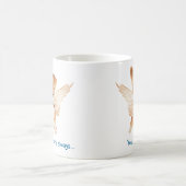 Tasse de café mignonne de chien avec des ailes (Centre)