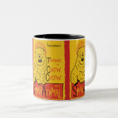 Tasse de café mignonne de chien de bouffe de (Devant droit)