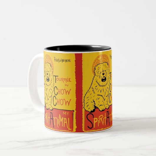 Tasse de café mignonne de chien de bouffe de (Devant gauche)