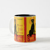 Tasse de café mignonne de chien de chien-loup (Devant gauche)