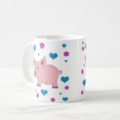 Tasse de café mignonne de porc (Devant gauche)