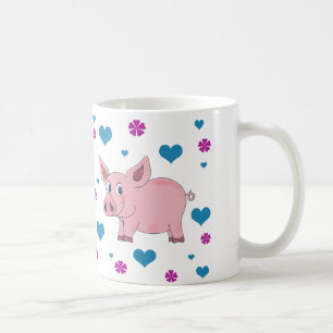 Tasse de café mignonne de porc