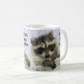 Tasse de café mignonne de raton laveur de bébé, (Devant droit)