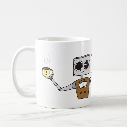 Tasse de café mignonne de robot (Gauche)