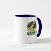Tasse de café mignonne fusée vers les étoiles dans (Devant droit)