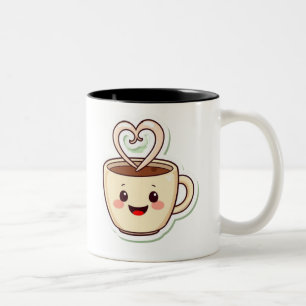 Tasse de café mignonne PNG - Mug de café Kawaii av