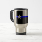TASSE DE CAFÉ MINCE DE DRAPEAU D'ÉTAT DE BLUE LINE (Devant gauche)