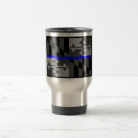 TASSE DE CAFÉ MINCE DE DRAPEAU D'ÉTAT DE BLUE LINE